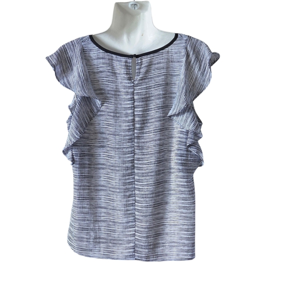 Elle Black and White Striped Blouse - Picture 5 of 7